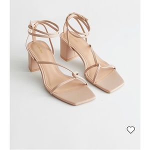 & Other Stories beige heeled sandals EU size 39